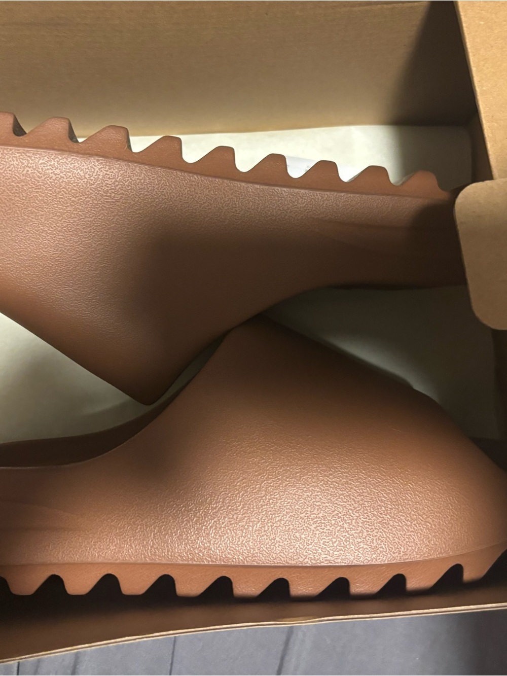 Ochre/Brown Adidas Yeezy Slides